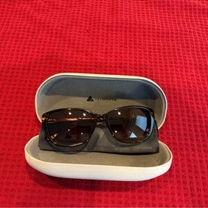 Liz Claiborne Black Frame Sunglasses with Brown Lenses